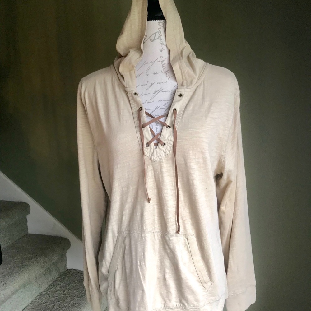 RLR Ralph Lauren Lace-Up Hooded Pullover